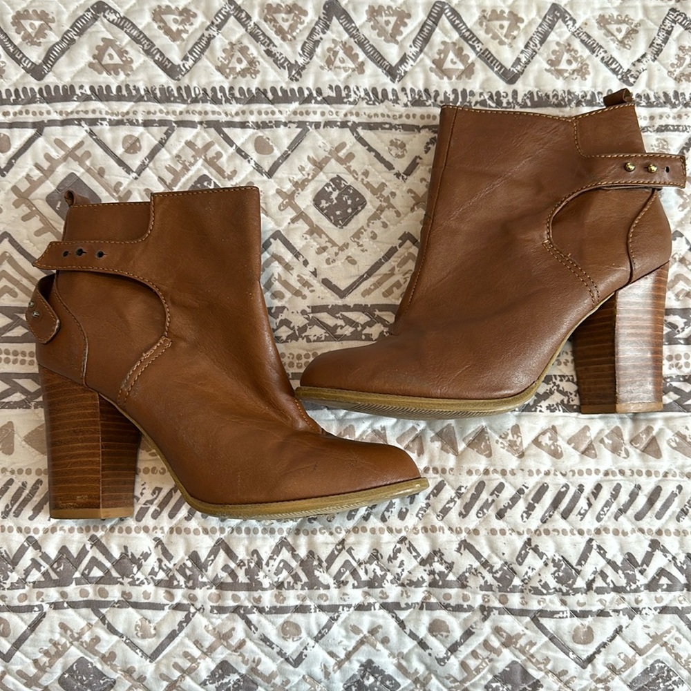 Tan Booties - Picture 1 of 3